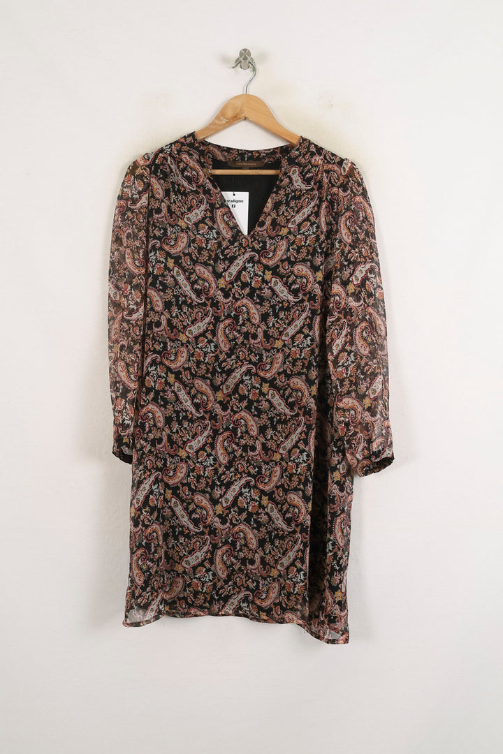 Robe Noire et Rose - Taille S/36 de la marque La Fée Maraboutée | PARAD76815 - Vendu par Paradigme - Image 2