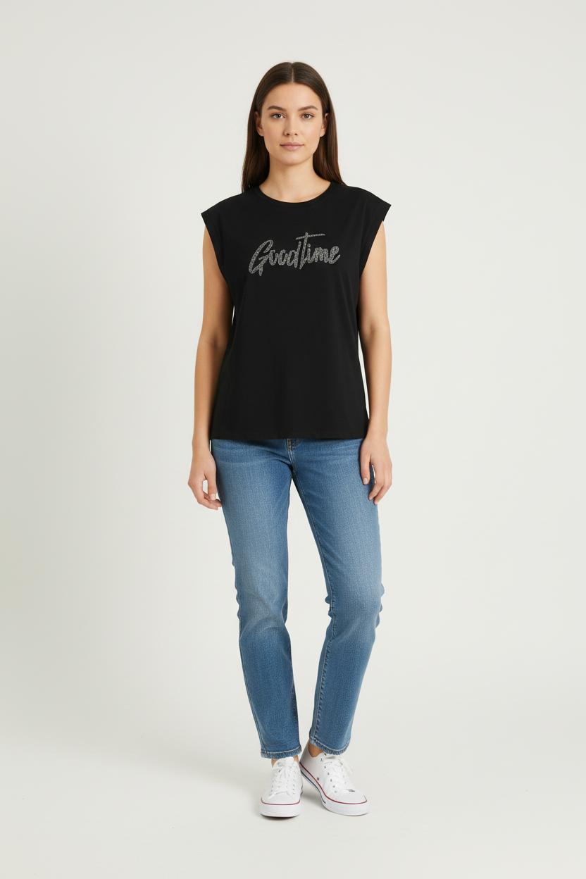 Débardeur Noir - Taille M/38 de la marque Sandro | PARAD76825 - Vendu par Paradigme - Image 1