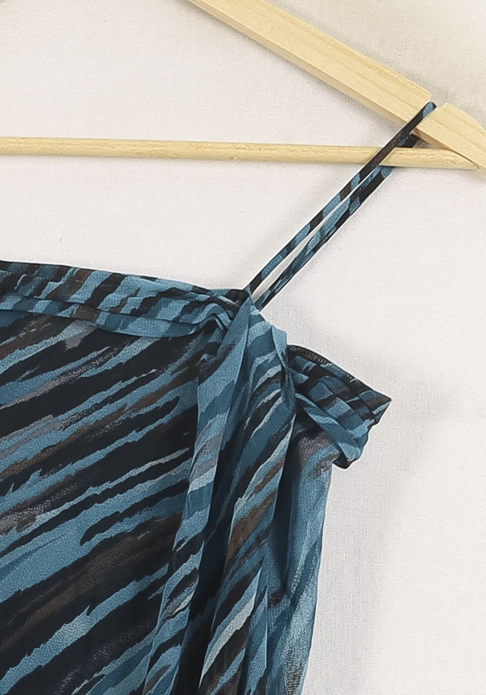 Robe Courte Bleue et Marron - Taille L/40 de la marque Liu Jo | PARAD76827 - Vendu par Paradigme - Image 3