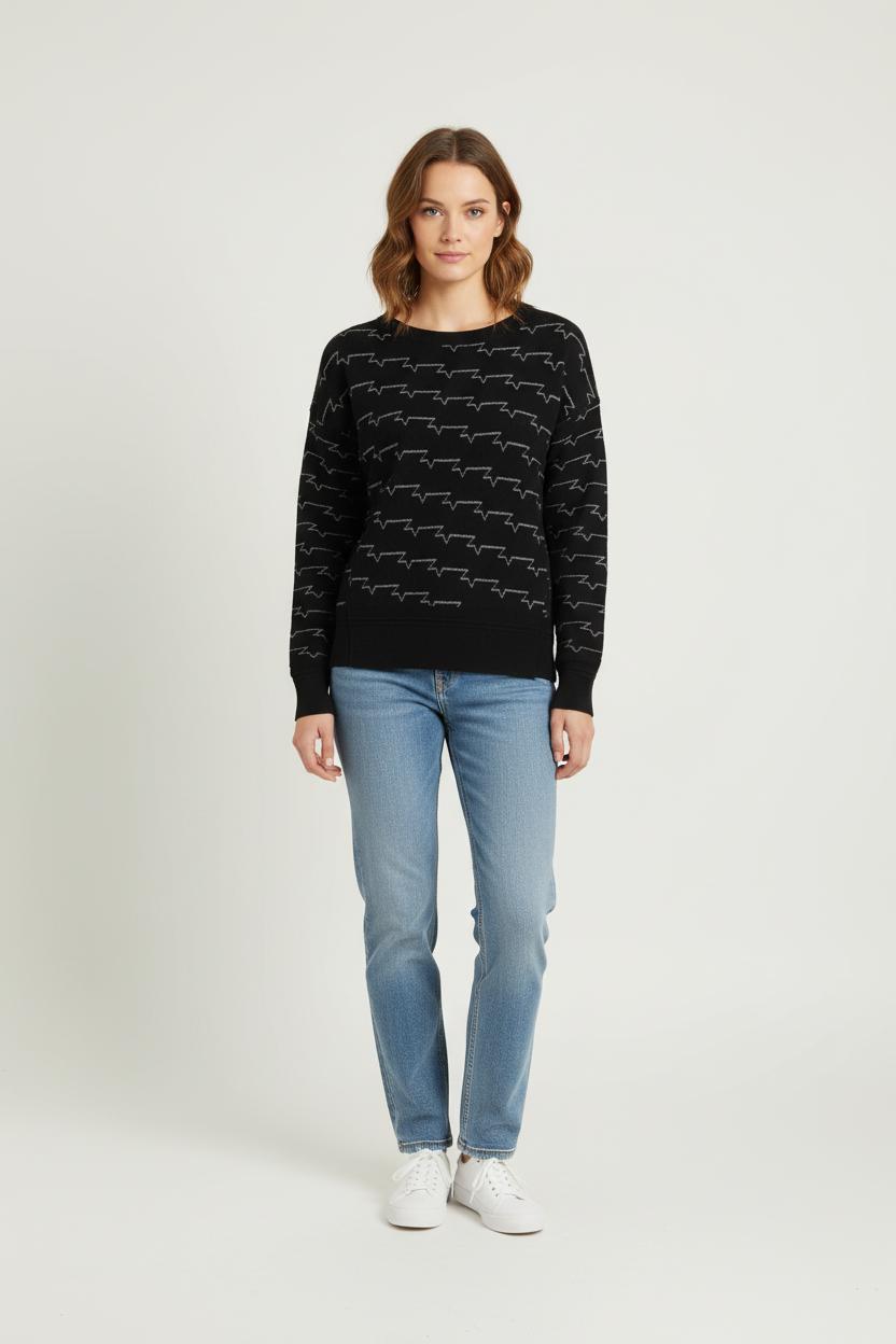 Sweat Noir et Gris - Taille XS/34 de la marque Zadig&Voltaire | PARAD76832 - Vendu par Paradigme - Image 1