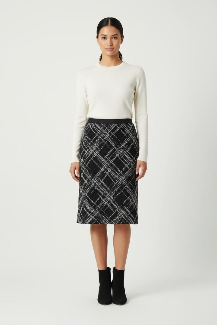 Jupe Droite Noire et Blanche - Taille S/36 de la marque Gerard Darel | PARAD76833 - Vendu par Paradigme - Image 1
