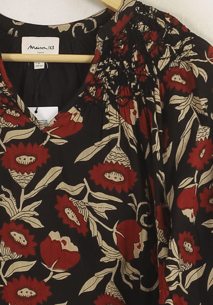 Robe Courte Noire et Rouge - Taille S/36 de la marque Maison 123 | PARAD76834 - Vendu par Paradigme - Image 3