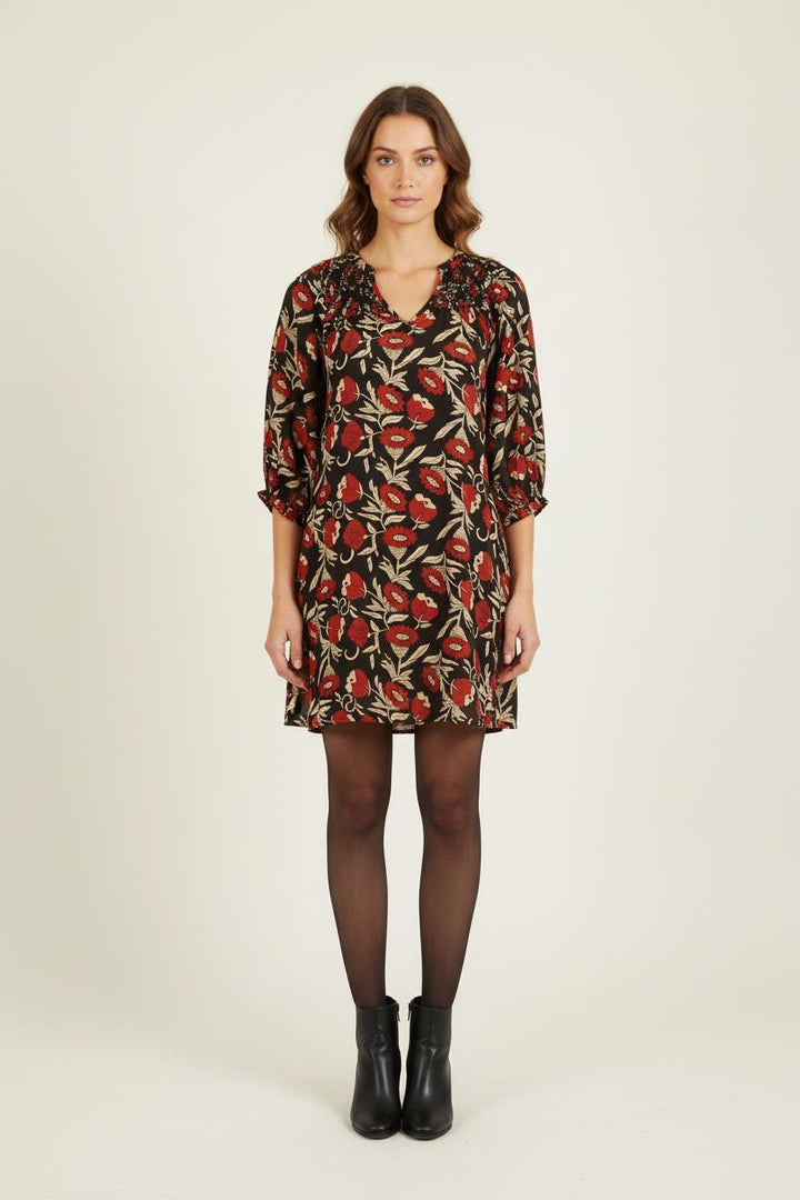 Robe Courte Noire et Rouge - Taille S/36 de la marque Maison 123 | PARAD76834 - Vendu par Paradigme - Image 1