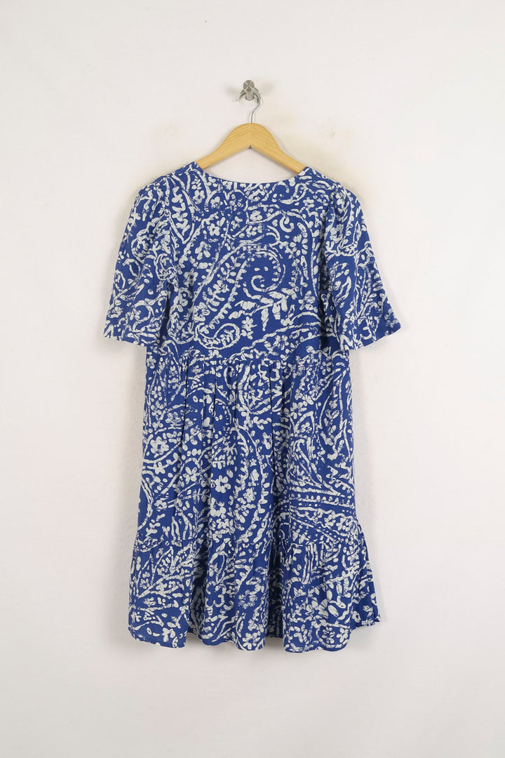 Robe Midi Bleue et Blanche - Taille S/36 de la marque Caroll | PARAD76841 - Vendu par Paradigme - Image 4