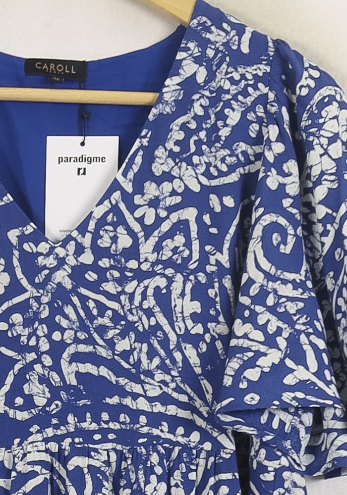 Robe Midi Bleue et Blanche - Taille S/36 de la marque Caroll | PARAD76841 - Vendu par Paradigme - Image 3