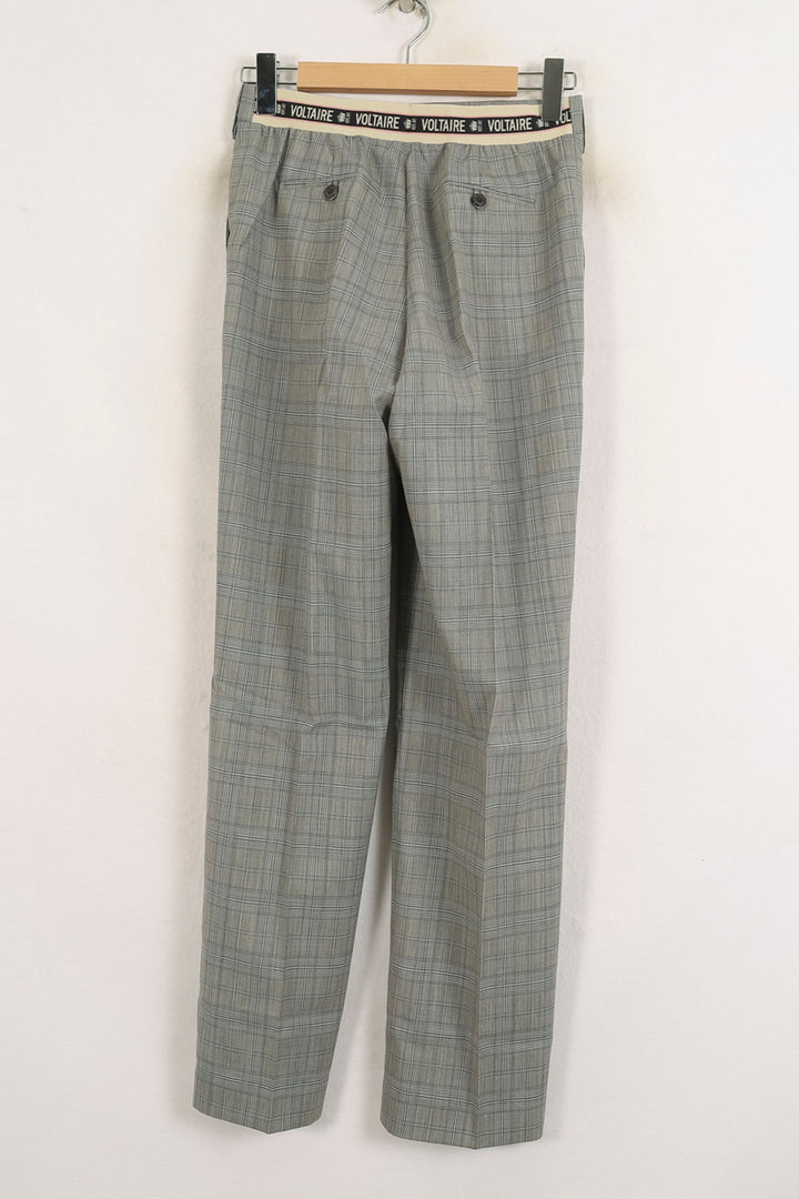 Pantalon À Carreaux Gris - Taille M/38 de la marque Zadig&Voltaire | PARAD76842 - Vendu par Paradigme - Image 4