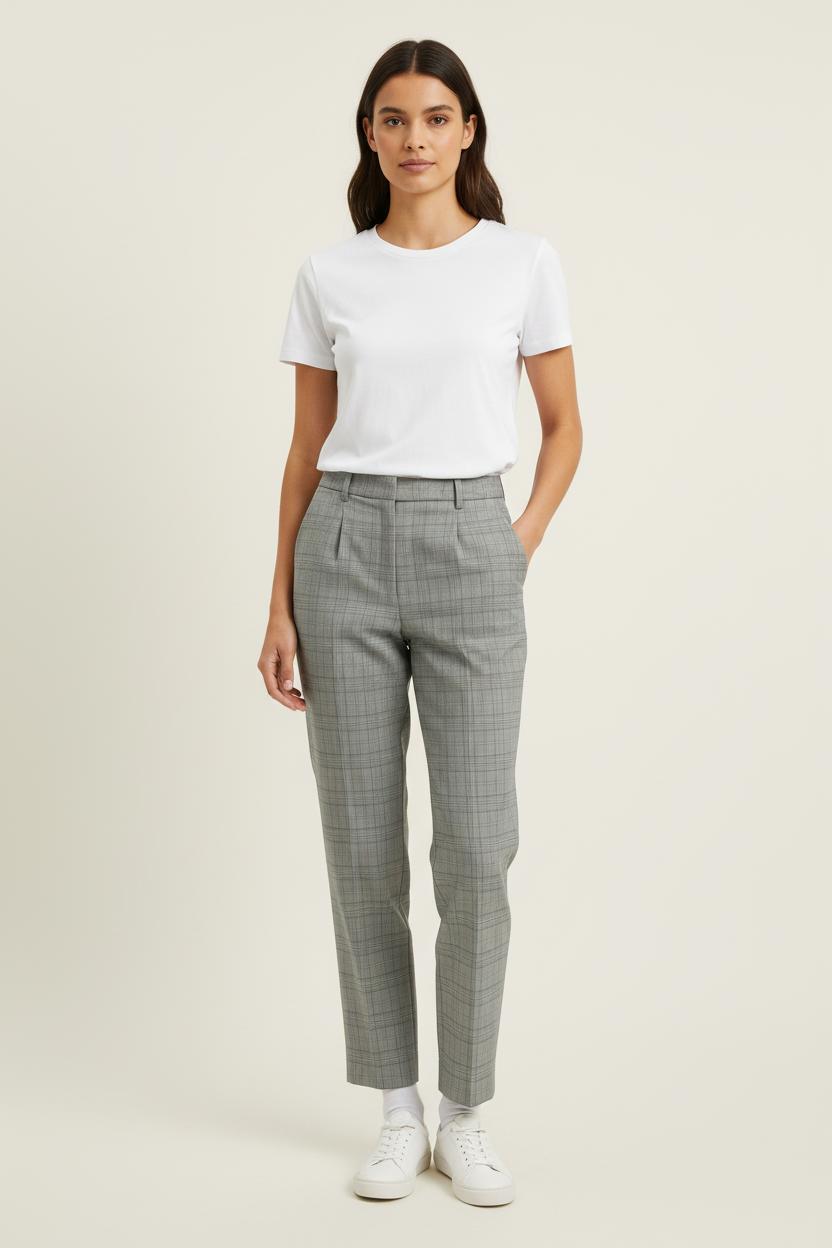 Pantalon À Carreaux Gris - Taille M/38 de la marque Zadig&Voltaire | PARAD76842 - Vendu par Paradigme - Image 1