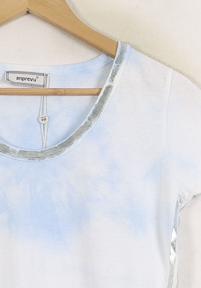 Tee-shirt Blanc et Bleu - Taille XS/34 de la marque Imprevu | PARAD76850 - Vendu par Paradigme - Image 3