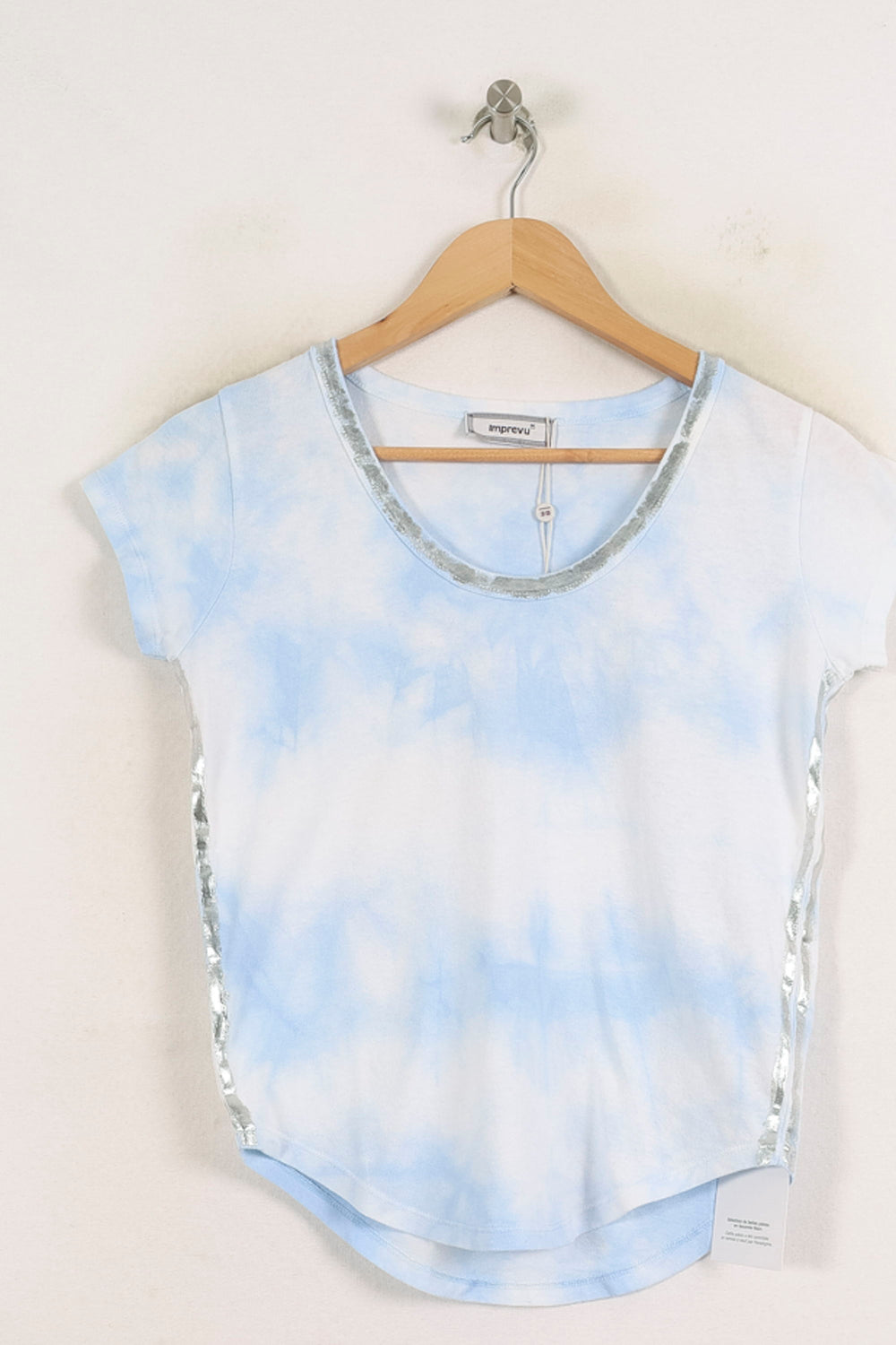 Tee-shirt Blanc et Bleu - Taille XS/34 de la marque Imprevu | PARAD76850 - Vendu par Paradigme - Image 2