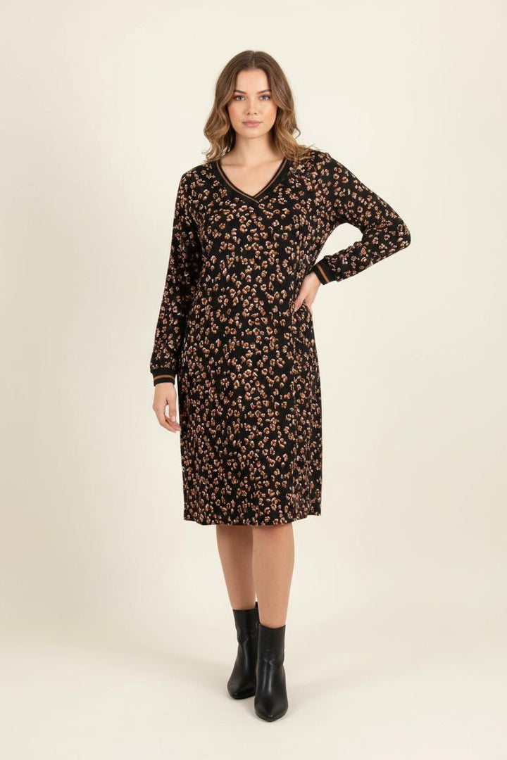 Robe Noire et Marron - Taille XL/42 de la marque La Fée Maraboutée | PARAD76862 - Vendu par Paradigme - Image 1