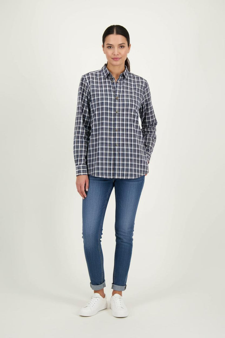 Chemise À Carreaux Bleue et Blanche - Taille S/36 de la marque Galeries Lafayette | PARAD76869 - Vendu par Paradigme - Image 1