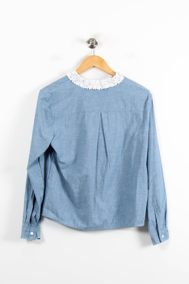 Chemise Bleu et Blanche - Taille S/36 de la marque Sézane | PARAD76881 - Vendu par Paradigme - Image 4