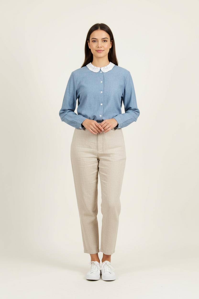 Chemise Bleu et Blanche - Taille S/36 de la marque Sézane | PARAD76881 - Vendu par Paradigme - Image 1