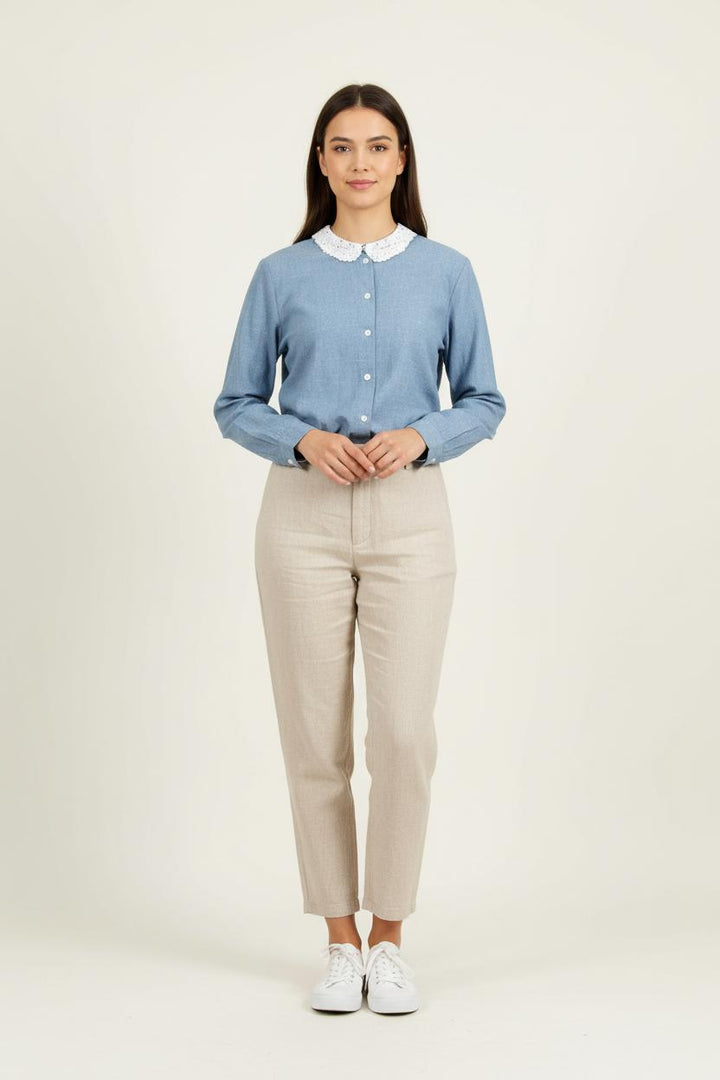 Chemise Bleu et Blanche - Taille S/36 de la marque Sézane | PARAD76881 - Vendu par Paradigme - Image 1