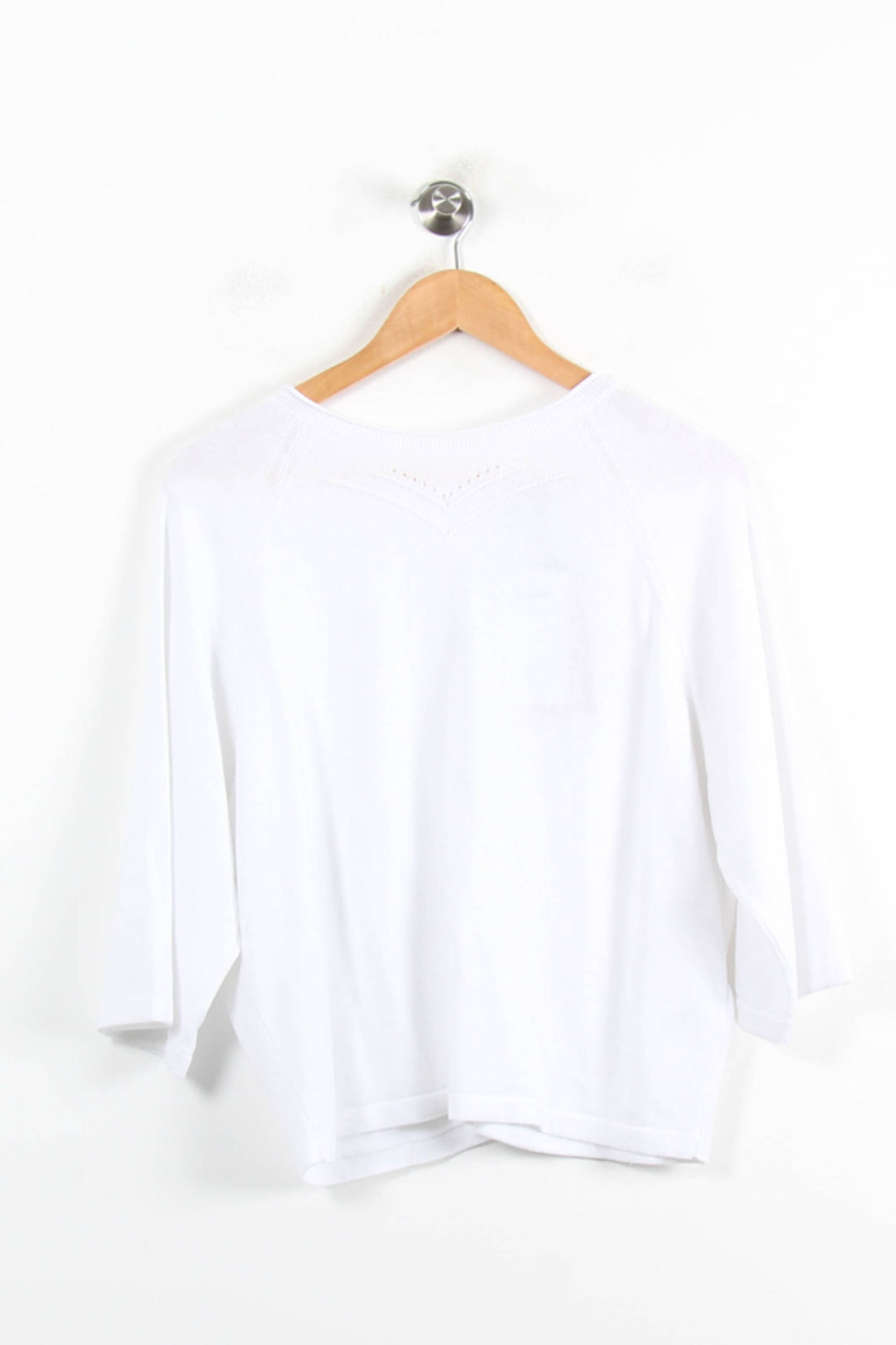 Pull Blanc - Taille S/36 de la marque La Fée Maraboutée | PARAD76898 - Vendu par Paradigme - Image 2