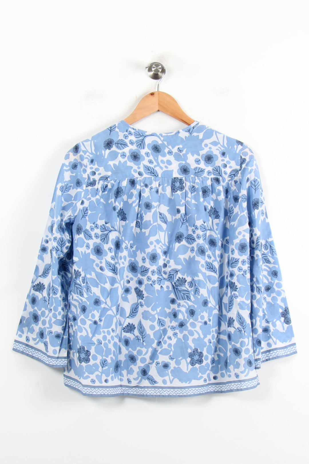 Blouse Fleurie Bleue - Taille XS/34 de la marque Vanessa Bruno | PARAD76908 - Vendu par Paradigme - Image 4