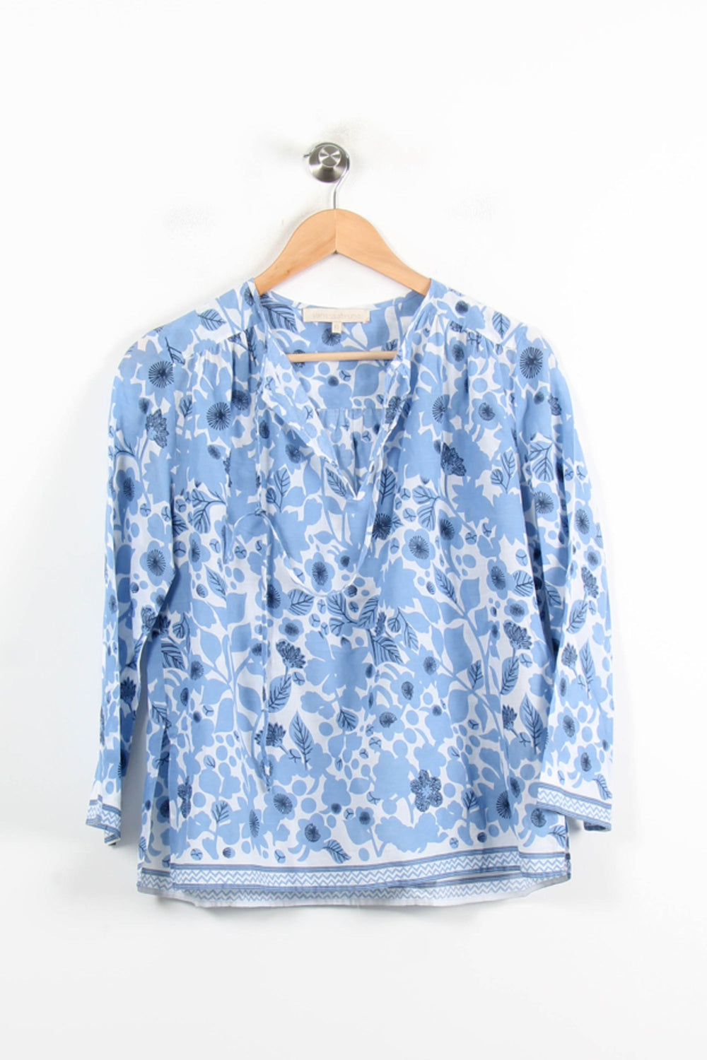 Blouse Fleurie Bleue - Taille XS/34 de la marque Vanessa Bruno | PARAD76908 - Vendu par Paradigme - Image 2