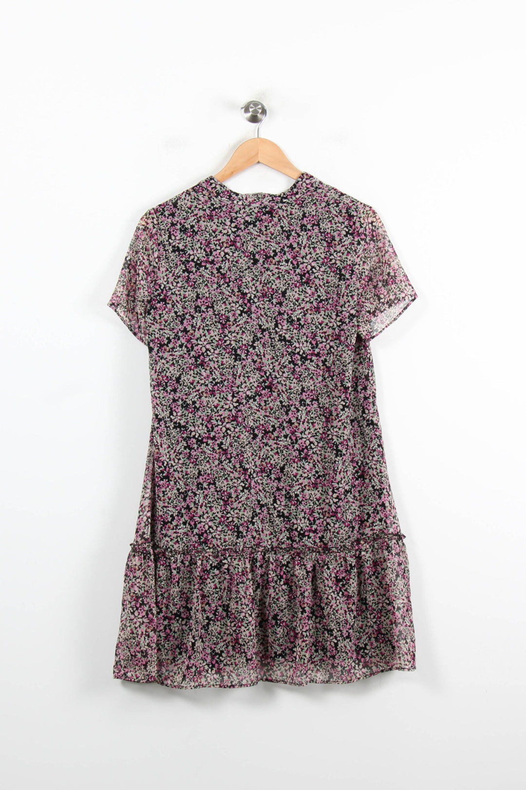 Robe Fleurie Noire et Rose - Taille S/36 de la marque IKKS | PARAD76915 - Vendu par Paradigme - Image 4