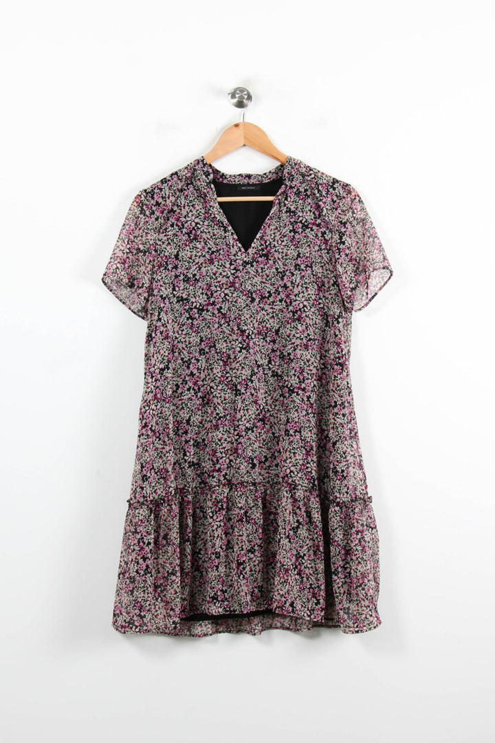 Robe Fleurie Noire et Rose - Taille S/36 de la marque IKKS | PARAD76915 - Vendu par Paradigme - Image 2