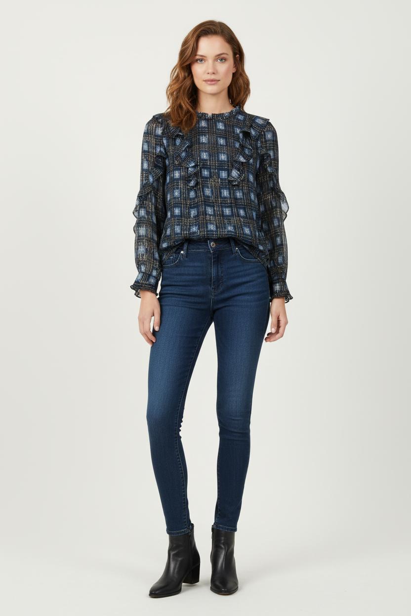 Blouse Bleue et Noire - Taille XS/34 de la marque Bérénice | PARAD76916 - Vendu par Paradigme - Image 1