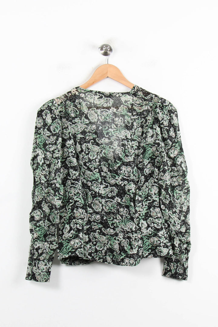 Blouse Noire et Verte - Taille XS/34 de la marque Bérénice | PARAD76917 - Vendu par Paradigme - Image 4