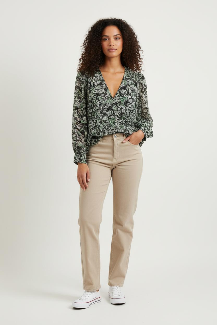 Blouse Noire et Verte - Taille XS/34 de la marque Bérénice | PARAD76917 - Vendu par Paradigme - Image 1
