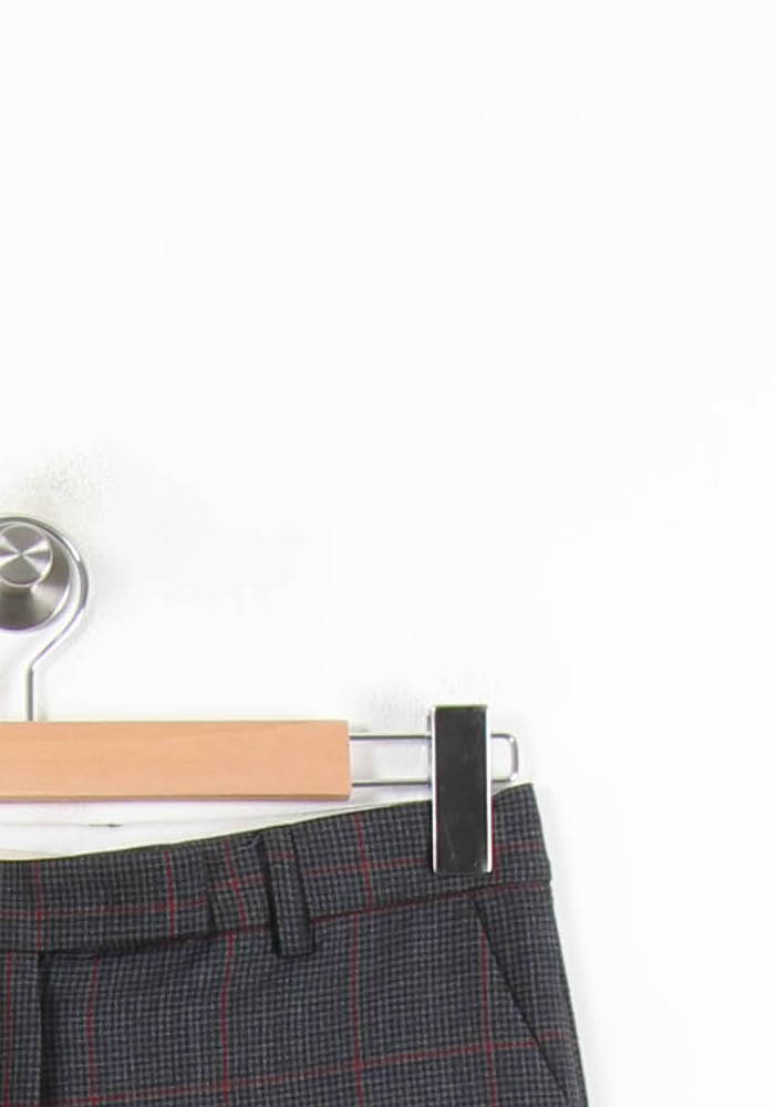 Pantalon À Carreaux Gris et Rouge - Taille XS/34 de la marque Pablo | PARAD76920 - Vendu par Paradigme - Image 3