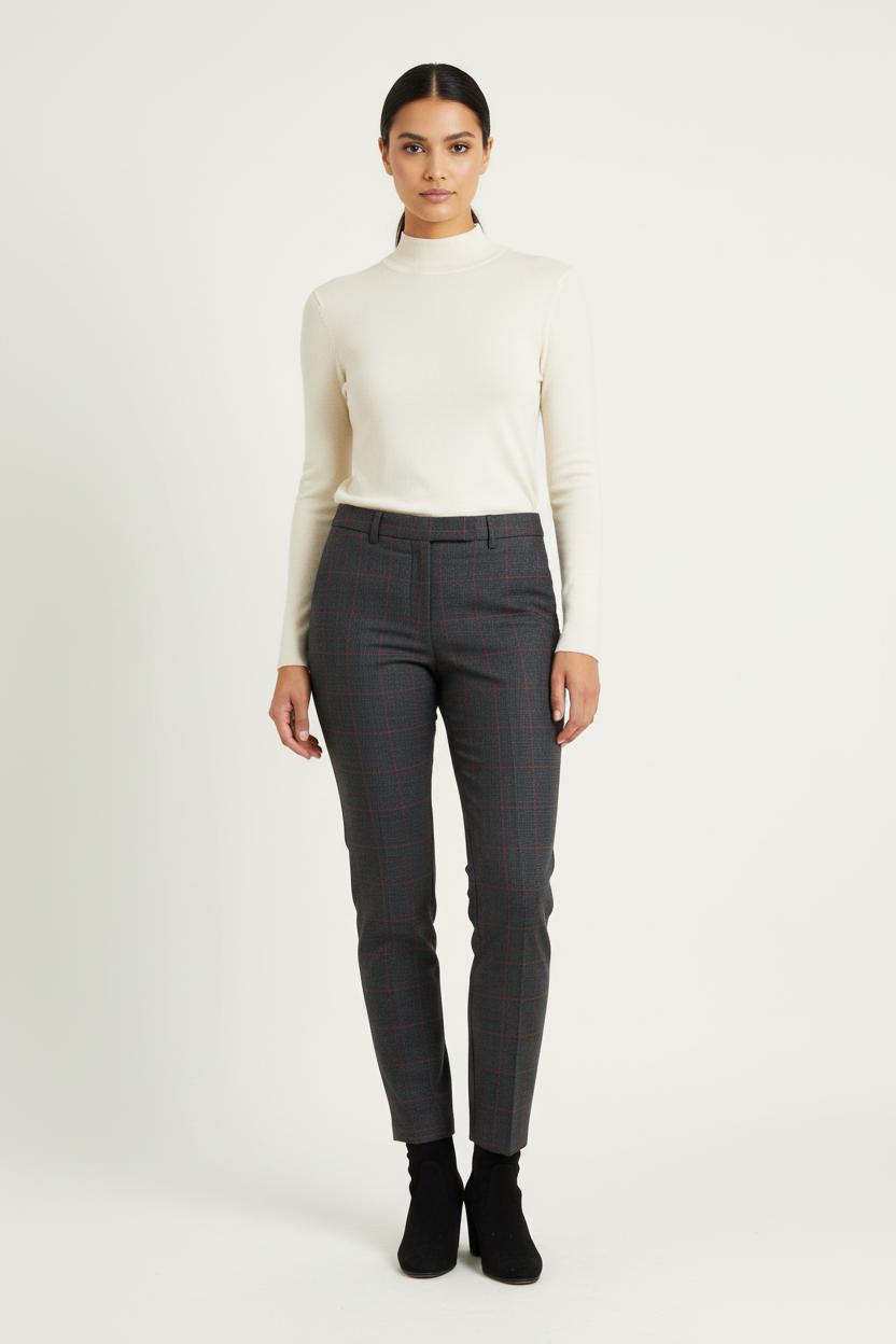 Pantalon À Carreaux Gris et Rouge - Taille XS/34 de la marque Pablo | PARAD76920 - Vendu par Paradigme - Image 1