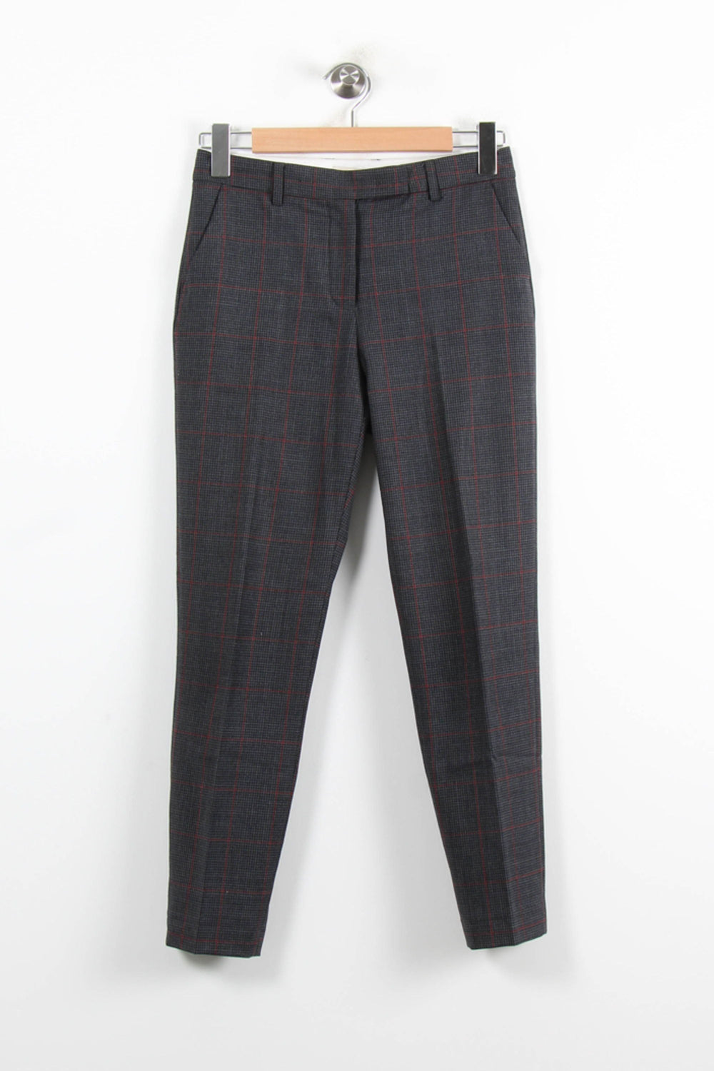 Pantalon À Carreaux Gris et Rouge - Taille XS/34 de la marque Pablo | PARAD76920 - Vendu par Paradigme - Image 2