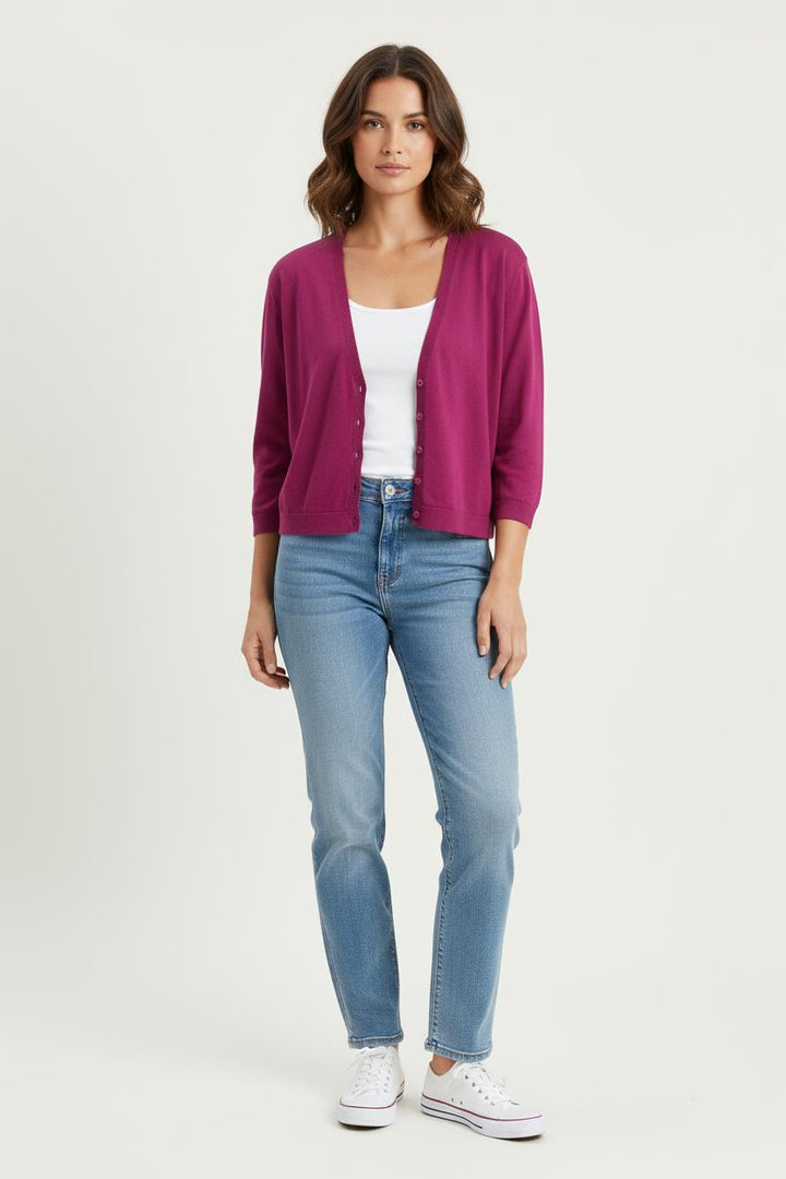 Gilet Violet - Taille M/38 de la marque La Fée Maraboutée | PARAD76928 - Vendu par Paradigme - Image 1