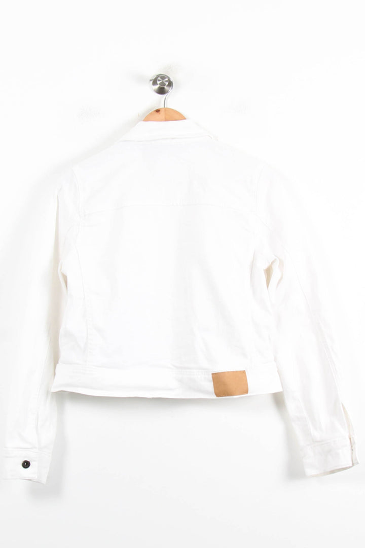 Veste en Jean Blanche - Taille M/38 de la marque La Fée Maraboutée | PARAD76930 - Vendu par Paradigme - Image 4