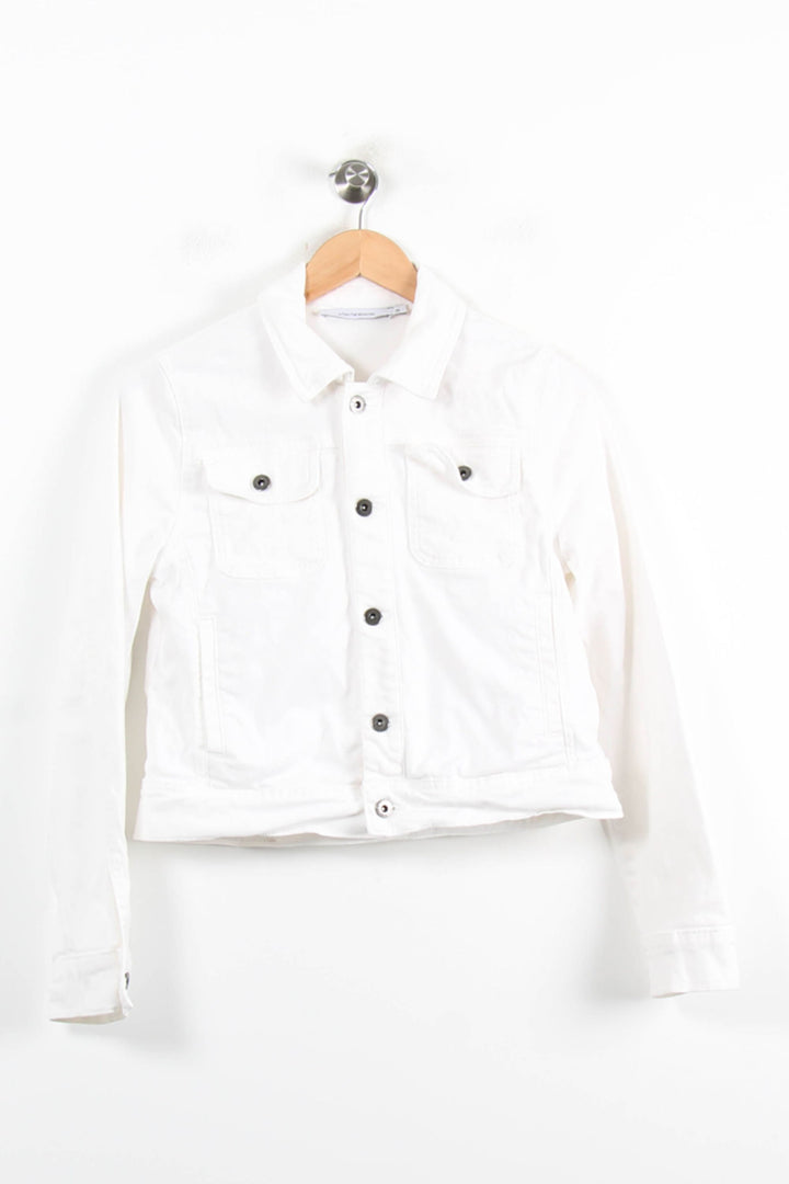 Veste en Jean Blanche - Taille M/38 de la marque La Fée Maraboutée | PARAD76930 - Vendu par Paradigme - Image 2