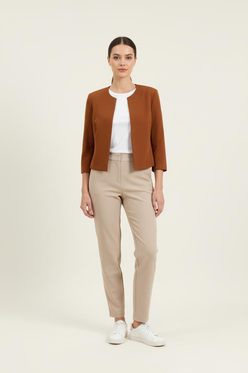 Veste Marron - Taille XS/34 de la marque La Fée Maraboutée | PARAD76931 - Vendu par Paradigme - Image 1