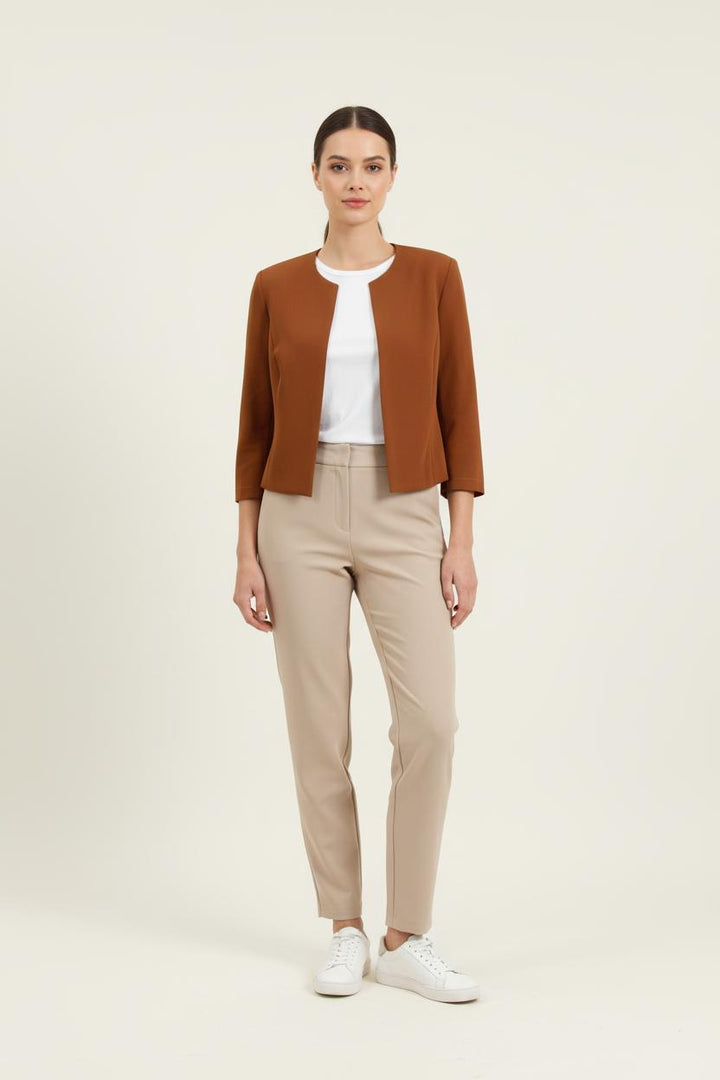 Veste Marron - Taille XS/34 de la marque La Fée Maraboutée | PARAD76931 - Vendu par Paradigme - Image 1