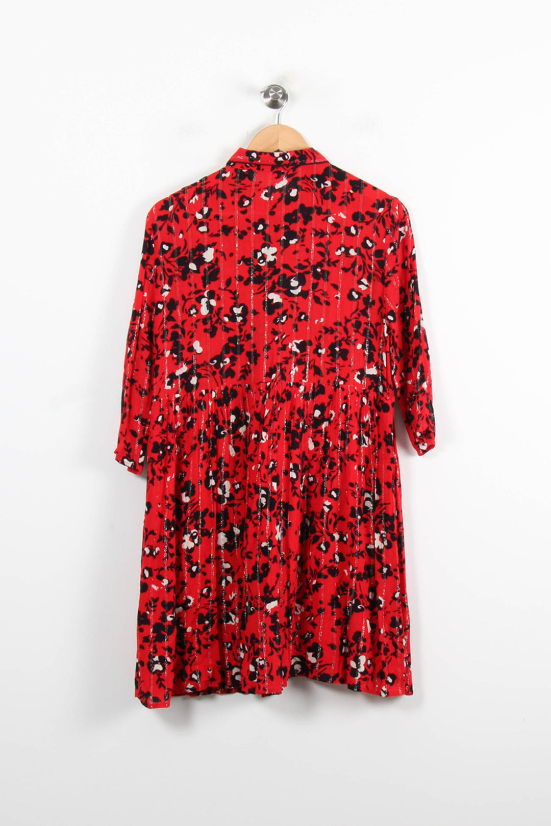 Robe Fluide Rouge et Noire - Taille S/36 de la marque ba&sh | PARAD76954 - Vendu par Paradigme - Image 4