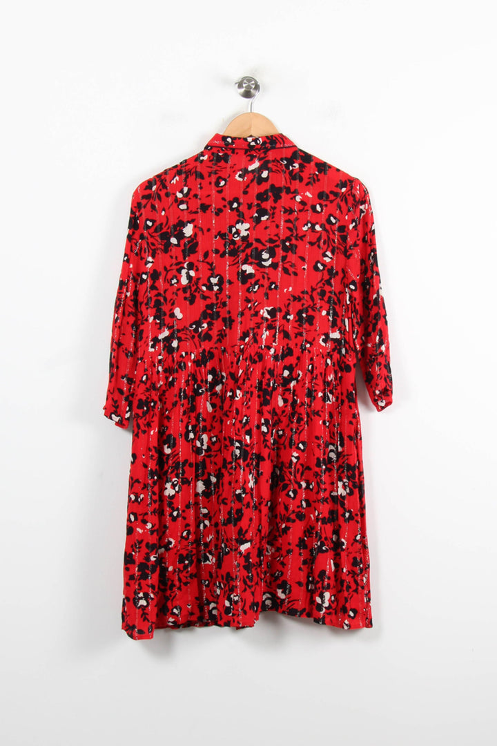 Robe Fluide Rouge et Noire - Taille S/36 de la marque ba&sh | PARAD76954 - Vendu par Paradigme - Image 4