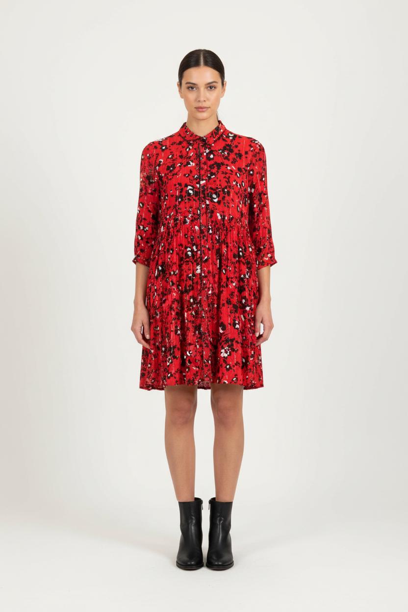 Robe Fluide Rouge et Noire - Taille S/36 de la marque ba&sh | PARAD76954 - Vendu par Paradigme - Image 1