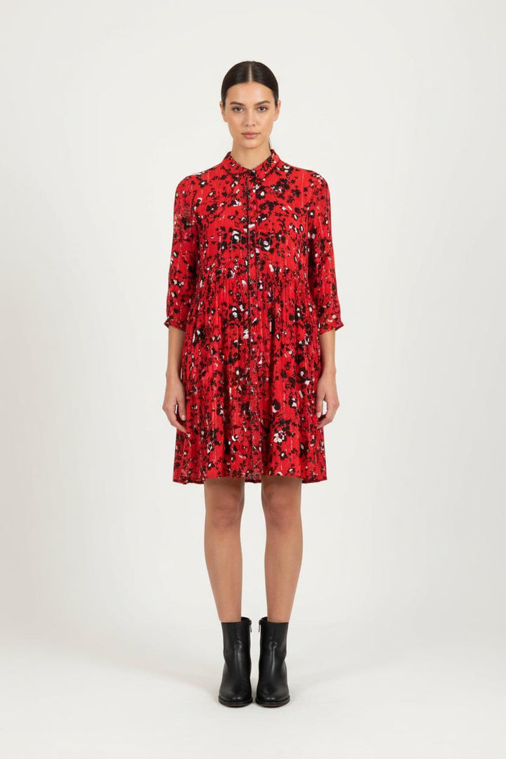 Robe Fluide Rouge et Noire - Taille S/36 de la marque ba&sh | PARAD76954 - Vendu par Paradigme - Image 1