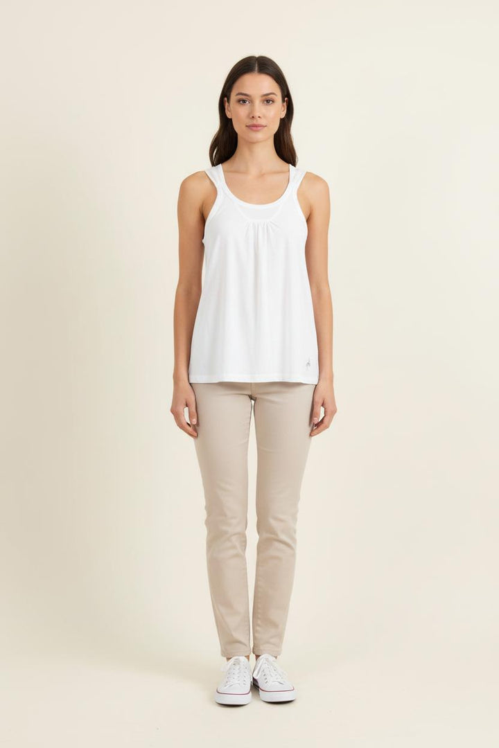 Débardeur Blanc - Taille L/40 de la marque One Step | PARAD76970 - Vendu par Paradigme - Image 1
