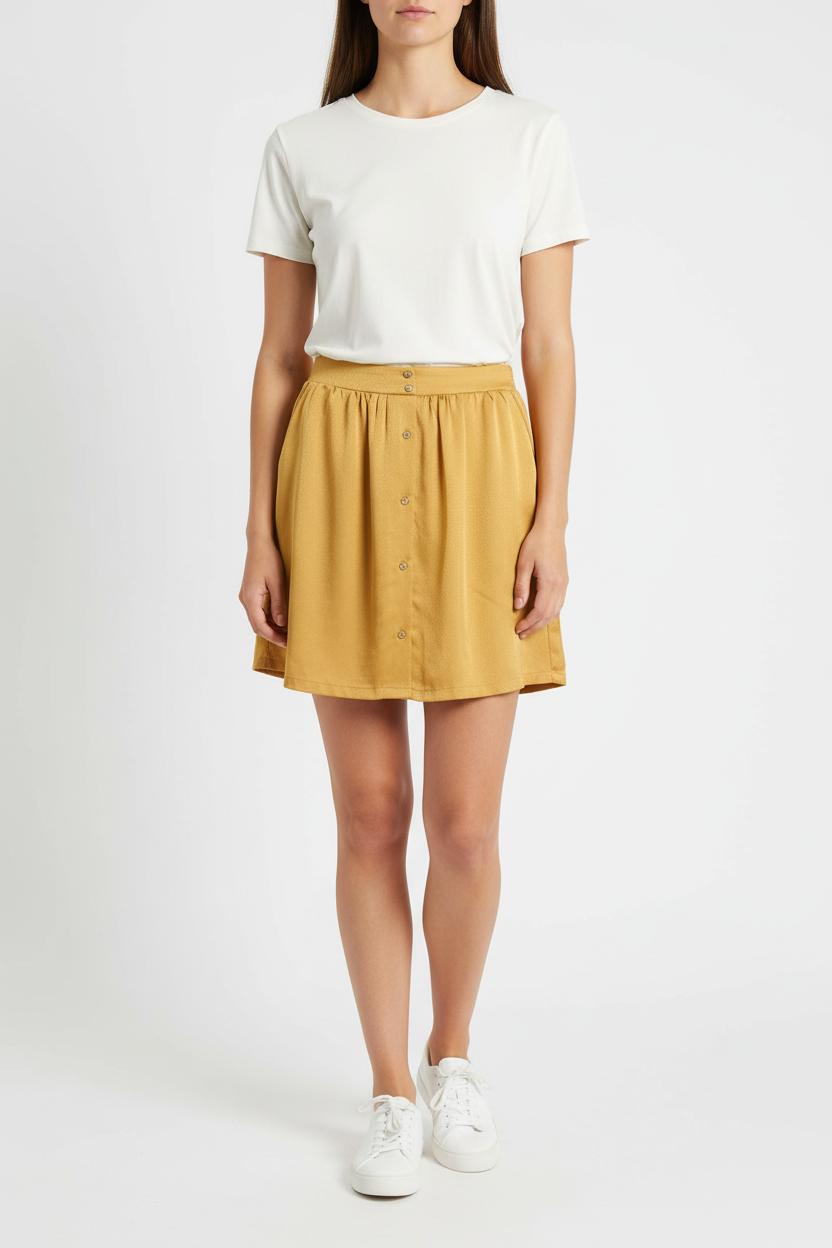Jupe Courte Jaune - Taille S/36 de la marque Grace & Mila | PARAD76989 - Vendu par Paradigme - Image 1
