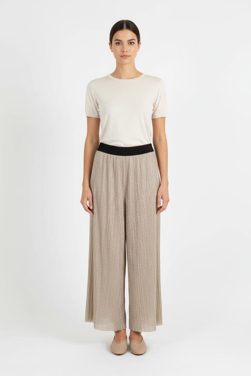 Jupe Plissée Or - Taille L/40 de la marque La Fée Maraboutée | PARAD77001 - Vendu par Paradigme - Image 1