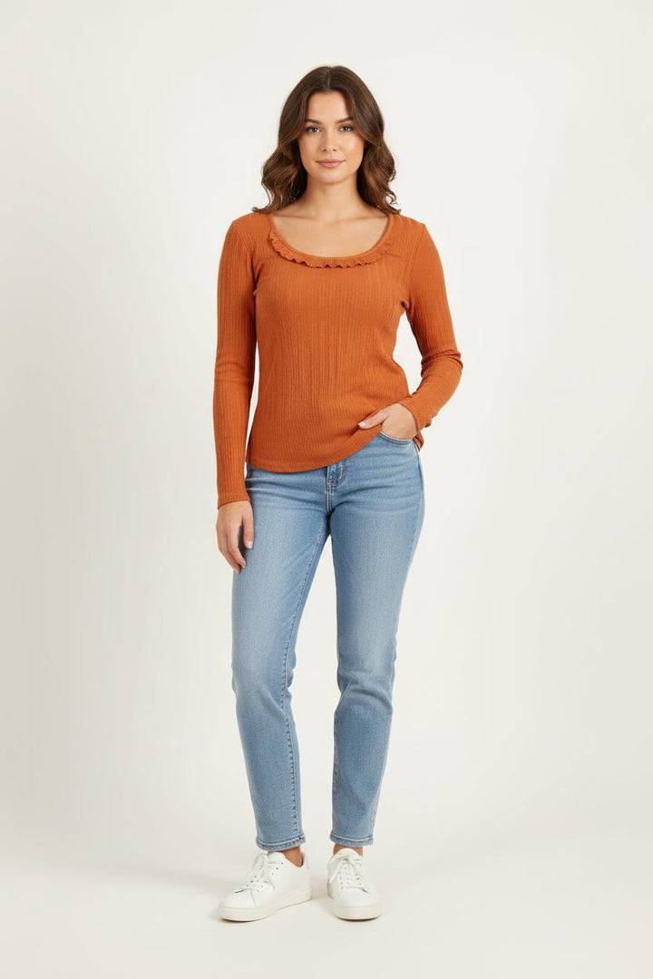 Tee-shirt Manches Longues Orange - Taille S/36 de la marque Karl Marc John | PARAD77008 - Vendu par Paradigme - Image 1