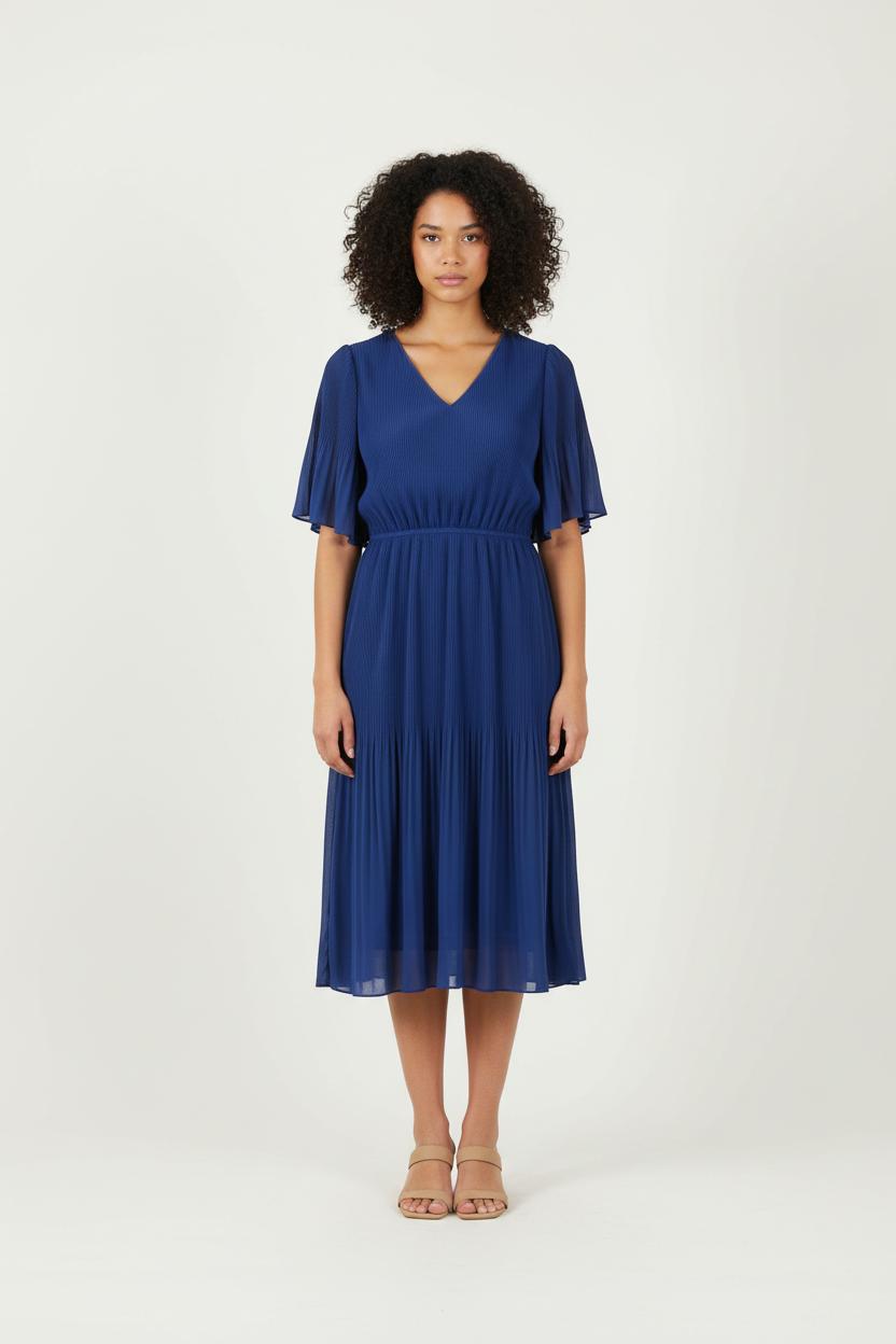 Robe Plissée Bleue - Taille M/38 de la marque Maison 123 | PARAD77020 - Vendu par Paradigme - Image 1