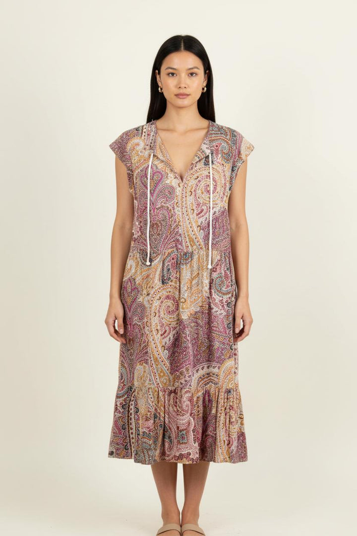 Robe Courte Beige et Rose - Taille S/36 de la marque La Fée Maraboutée | PARAD77027 - Vendu par Paradigme - Image 1