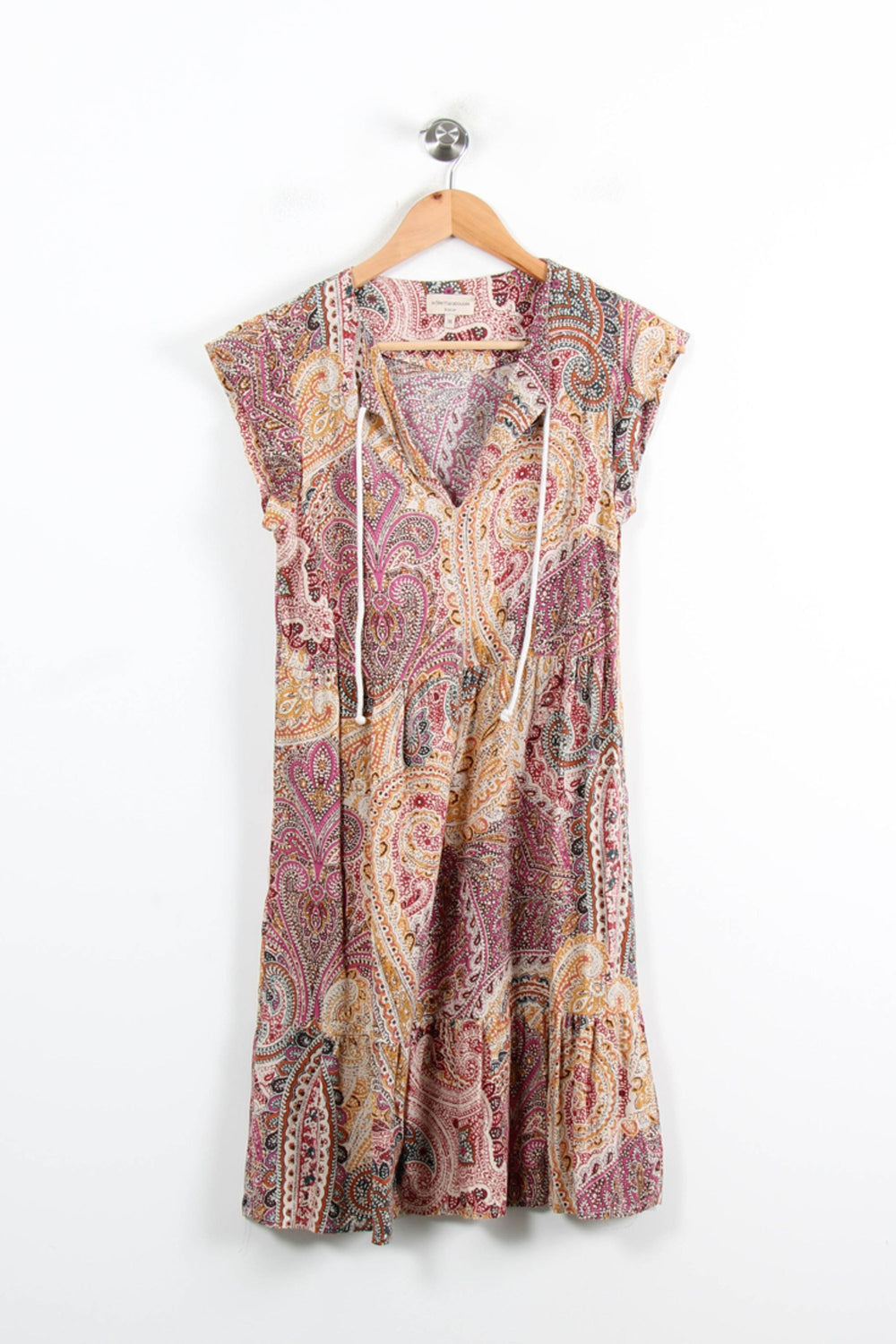 Robe Courte Beige et Rose - Taille S/36 de la marque La Fée Maraboutée | PARAD77027 - Vendu par Paradigme - Image 2