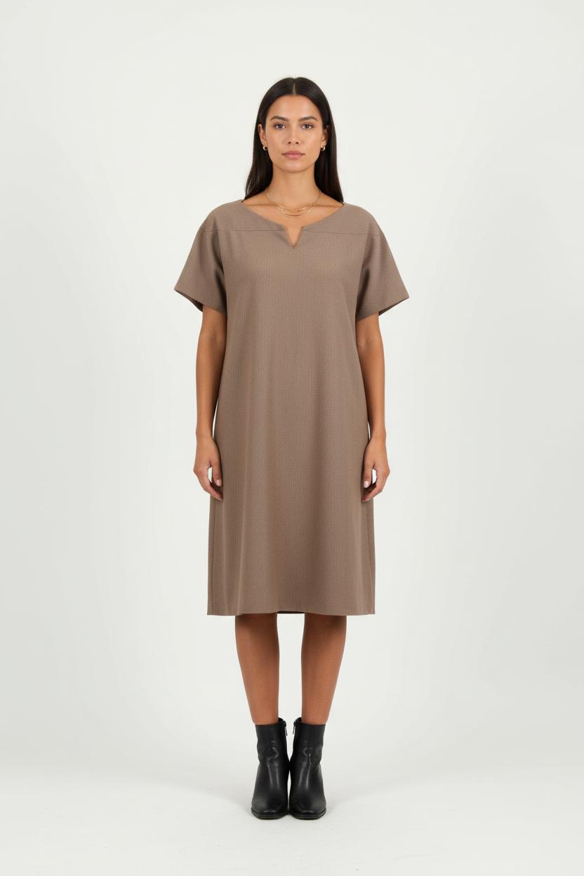 Robe Droite Marron - Taille L/40 de la marque ba&sh | PARAD77030 - Vendu par Paradigme - Image 1