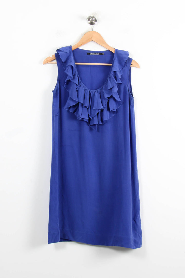 Robe Volantée Bleue - Taille M/38 de la marque Galeries Lafayette | PARAD77035 - Vendu par Paradigme - Image 2