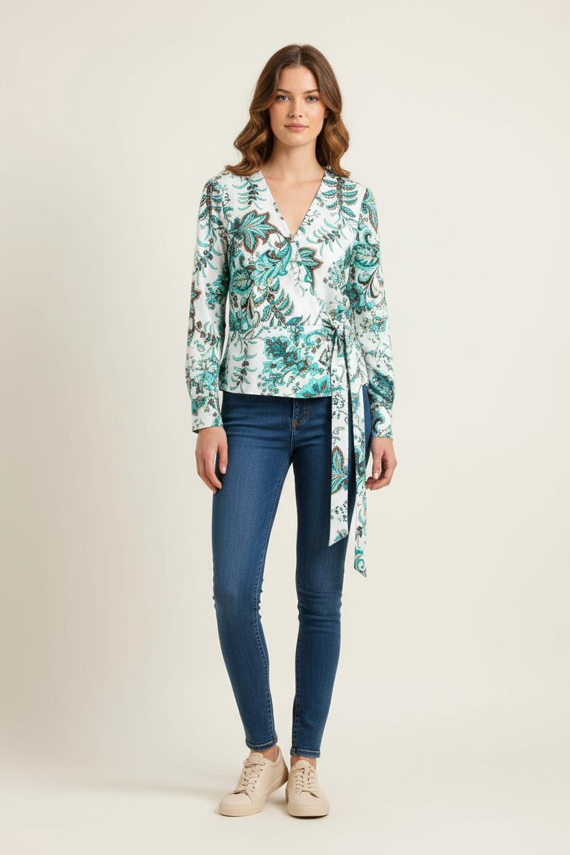 Blouse Verte et Blanche - Taille S/36 de la marque Liu Jo | PARAD77041 - Vendu par Paradigme - Image 1