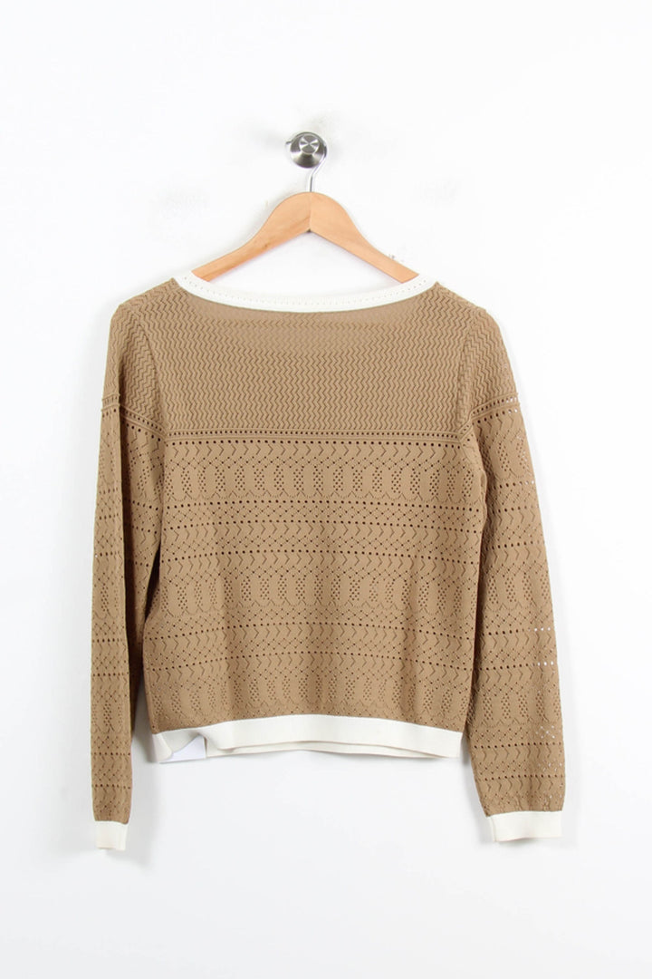 Pull Beige et Blanc - Taille M/38 de la marque Liu Jo | PARAD77042 - Vendu par Paradigme - Image 4