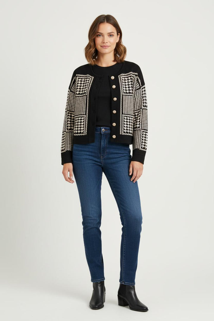 Cardigan Noir et Beige - Taille XS/34 de la marque Sandro | PARAD77044 - Vendu par Paradigme - Image 1